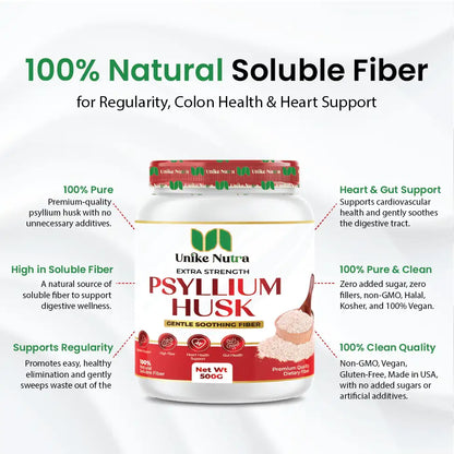 Pure Psyllium Husk Powder (500g)
