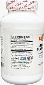 Super Mannitol powder | Natural Sugar Substitute & Sugar Alternative |Natural & Healthy Artificial Sweetener | 100% Vegan, Gluten-free, Dietary Supplement (8.00 Ounce (Pack of 6))