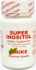 Unike Nutra Super Inositol Dietary Supplement| Inositol (Vitamin B8) Powder for Hormonal Balance, Fertility and Ovarian Support| Gluten Free, Vegan 1 Oz (Pack of 6)