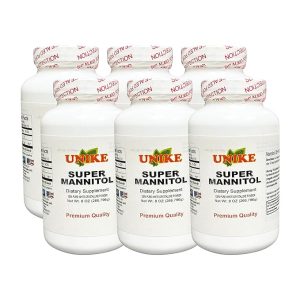 Unike Nutra Original Super Mannitol powder | Natural Sugar Substitute & Sugar Alternative |Natural & Healthy Artificial Sweetener | 100% Vegan, Gluten-free, Dietary Supplement (8.00 Ounce (Pack of 6))