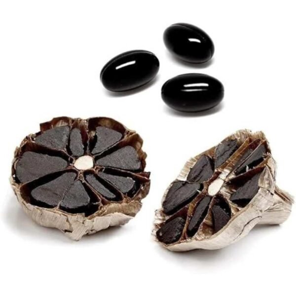 Herbs Fermented Black Garlic Extract Capsule with Vitamin B, Support Immune Health, Gluten Free Dietary Supplement, 20 Pieces