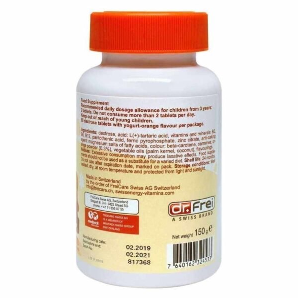 Smart Brain, Kids Vitamin B Complex + zinc and Iron, 60 Tablets Dextrose