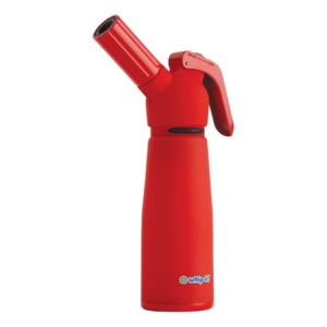 Motif Torch - Refillable Kitchen Torch Blow Torch with Safety Lock and Adjustable Flame for Desserts, Creme Brulee, and Baking (All Red Torch)