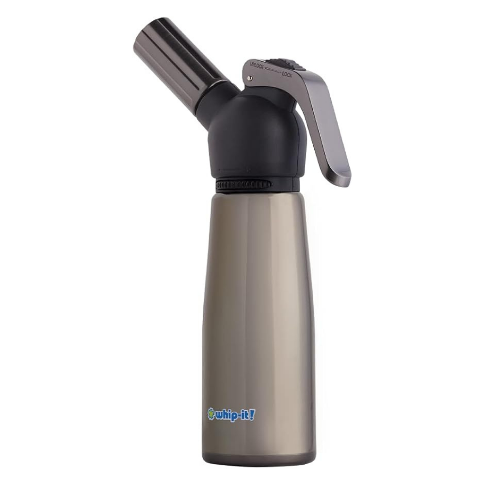 Motif Torch - Refillable Kitchen Torch Blow Torch with Safety Lock and Adjustable Flame for Desserts, Creme Brulee (Black & Black Chrome Torch)