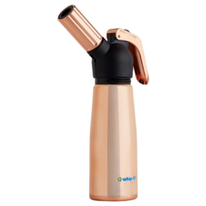 Motif Torch - Refillable Kitchen Torch Blow Torch with Safety Lock and Adjustable Flame for Desserts, Creme Brulee, and Baking (Black & Rose Gold Torch)