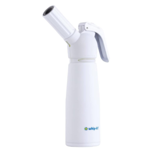 Motif Torch - Refillable Kitchen Torch Blow Torch with Safety Lock and Adjustable Flame for Desserts, Creme Brulee, and Baking (All White Torch)