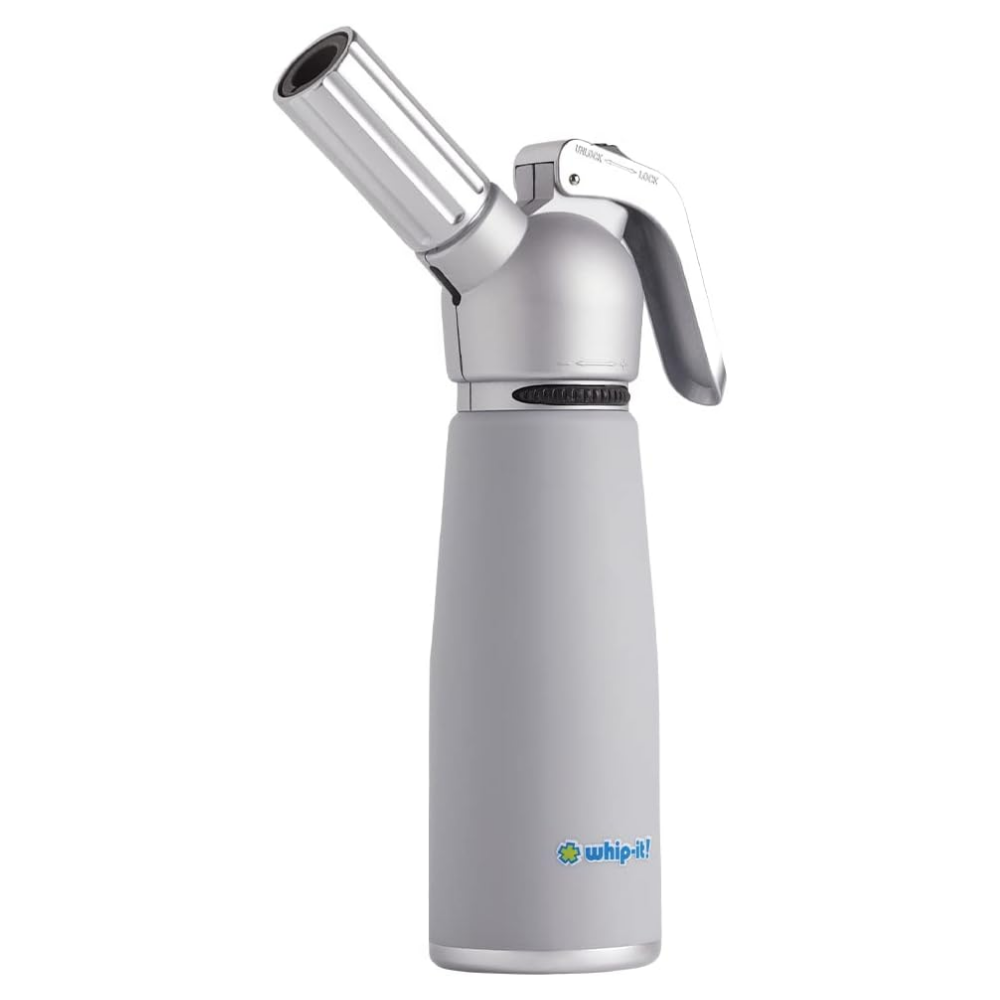 Motif Torch - Refillable Kitchen Torch Blow Torch with Safety Lock and Adjustable Flame for Desserts, Creme Brulee, and Baking (All Silver Torch)