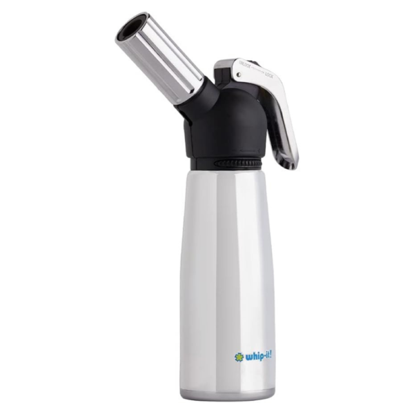 Motif Torch - Refillable Kitchen Torch Blow Torch with Safety Lock and Adjustable Flame for Desserts, Creme Brulee, and Baking (Black & Silver Chrome Torch)