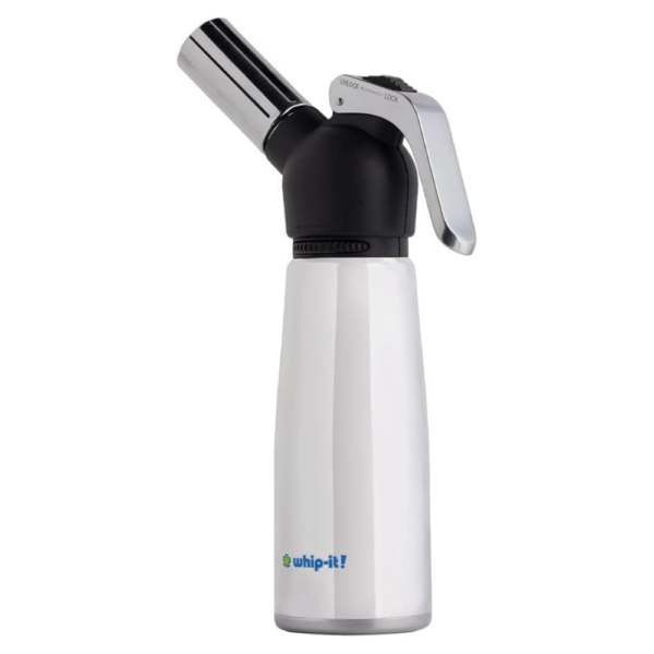 Motif Torch - Kitchen Torch Blow Torch with Safety Lock and Adjustable Flame for Desserts (Black & Silver Chrome Torch)