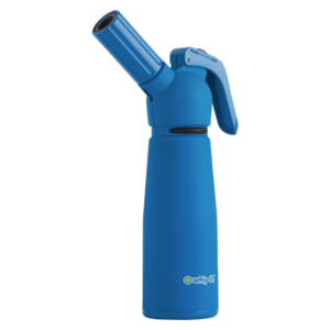 Motif Torch - Refillable Kitchen Torch Blow Torch with Safety Lock and Adjustable Flame for Desserts, Creme Brulee, and Baking (All Blue Torch)