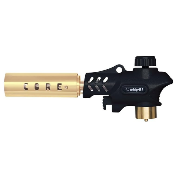 Core Torch - Refillable Kitchen Torch Blow Torch with Safety Lock and Adjustable Flame for Desserts, Creme Brulee, and Baking (Black Torch)