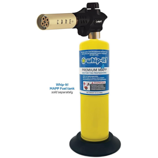 Core Torch - Kitchen Torch Blow Torch with Safety Lock and Adjustable Flame (Black Torch)