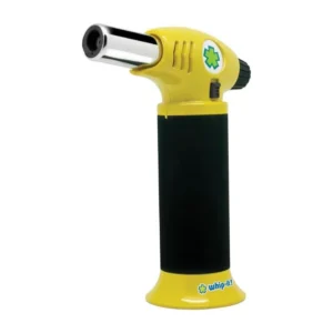 Ion Torch: The Ultimate Refillable Kitchen Torch Blow Torch with Safety Lock and Adjustable Flame for Desserts, Creme Brulee (Yellow & Black)