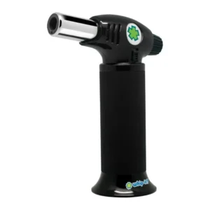 Ion Torch: The Ultimate Refillable Kitchen Torch Blow Torch with Safety Lock and Adjustable Flame for Desserts, Creme Brulee, and Baking (All Black)