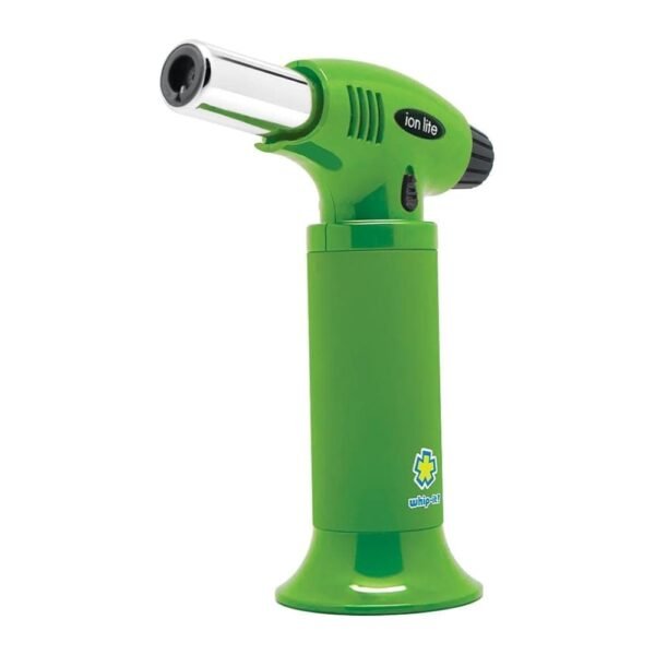 Ion Lite Torch: The Ultimate Refillable Kitchen Torch Blow Torch with Safety Lock and Adjustable Flame for Desserts, Creme Brulee, and Baking (All Green)