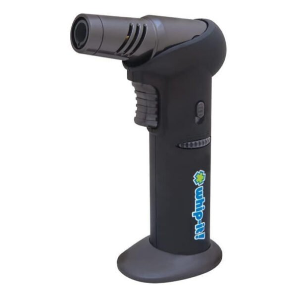 Tilt Torch - Refillable Kitchen Torch Blow Torch with Safety Lock and Adjustable Flame for Desserts, Creme Brulee, and Baking (Black Torch)