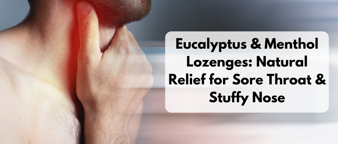 Discover the natural benefits of Eucalyptus & Menthol Lozenges with 20 Alpine Herbs for sore throat and congestion relief. Gentle, effective, and travel-friendly.