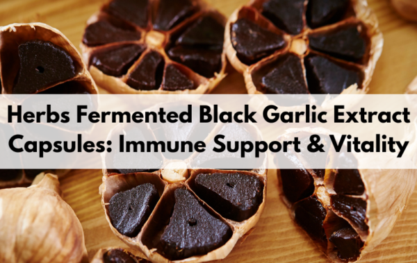 Herbs Fermented Black Garlic Extract Capsules: Immune Support & Vitality
