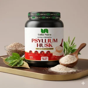 Unike Nutra Psyllium Husk Powder - Soluble Fiber for Digestive Support